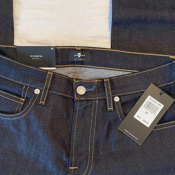 Men’s Seven 7 For All Mankind Slimmy Blue Jeans - Picture 2 of 6